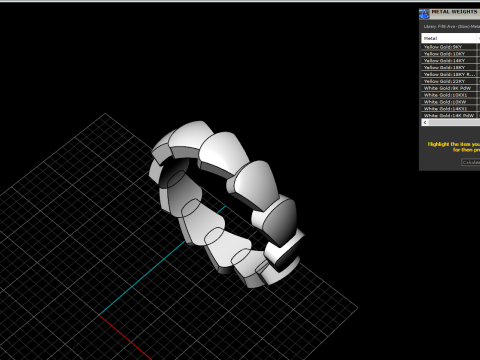 Wedding ring model 898 3Dプリントモデル