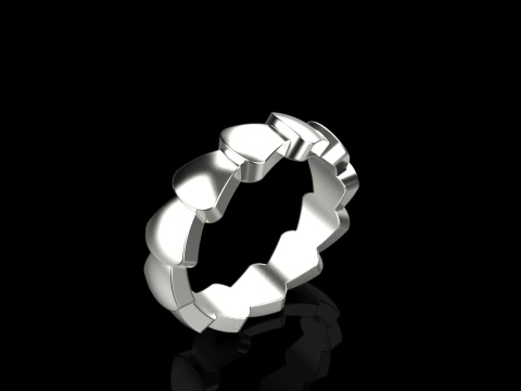 Wedding ring model 898 3Dプリントモデル
