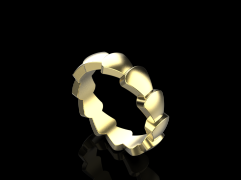 Wedding ring model 898 3Dプリントモデル