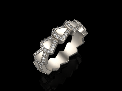 Wedding ring model 897 Model Cetak 3D