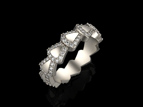 Wedding ring model 897 3D Print Model