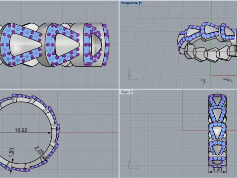 Wedding ring model 897 3D Print Model