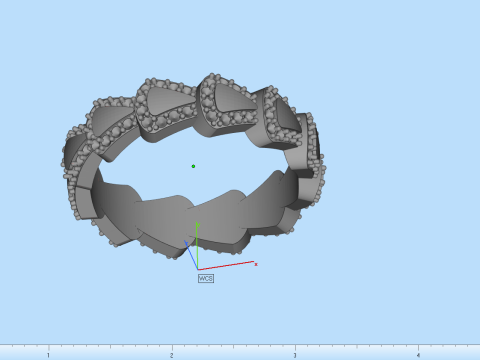 Wedding ring model 897 Model Cetak 3D