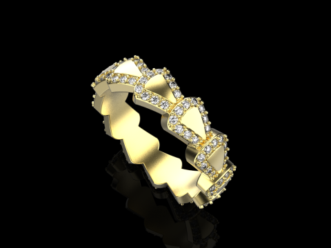 Wedding ring model 897 Model Cetak 3D