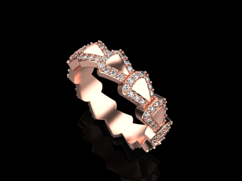 Wedding ring model 897 Model Cetak 3D