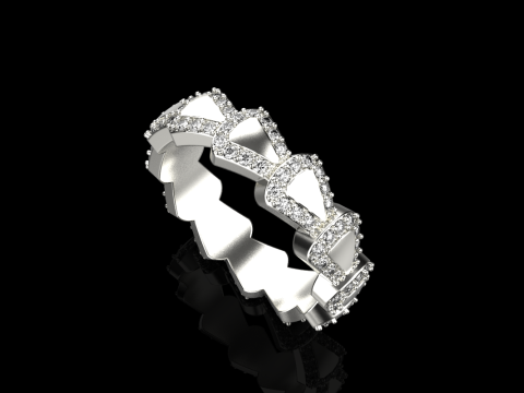 Wedding ring model 897 Model Cetak 3D