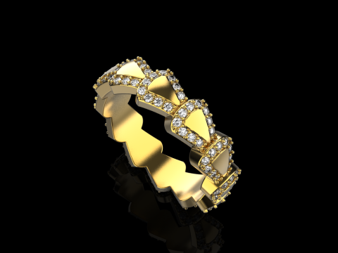 Wedding ring model 897 Model Cetak 3D