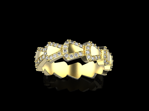 Wedding ring model 897 Model Cetak 3D