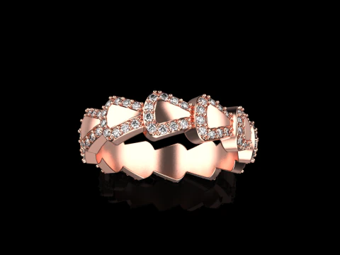 Wedding ring model 897 3D Print Model