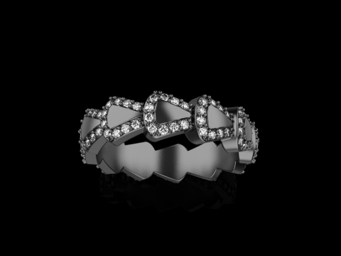Wedding ring model 897 Model Cetak 3D