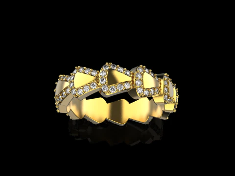 Wedding ring model 897 3D Print Model