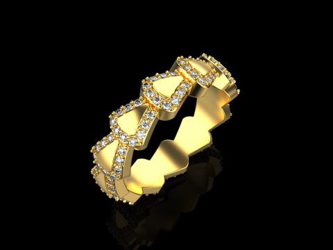 Wedding ring model 897 Model Cetak 3D
