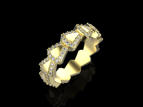 Wedding ring model 897 Model Cetak 3D