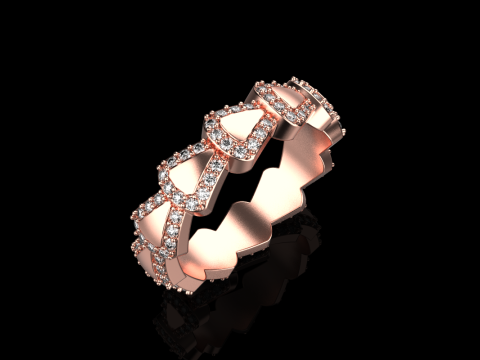 Wedding ring model 897 Model Cetak 3D