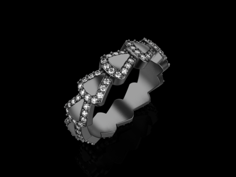 Wedding ring model 897 Model Cetak 3D
