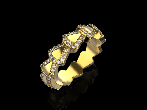 Wedding ring model 897 Model Cetak 3D
