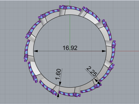 Wedding ring model 897 Model Cetak 3D