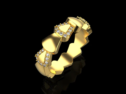 Wedding ring model 896 3D Print Model