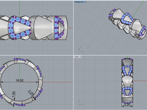 Wedding ring model 896 Modèles 3D en vedette