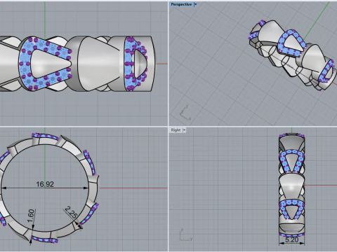 Wedding ring model 896 3D Print Model