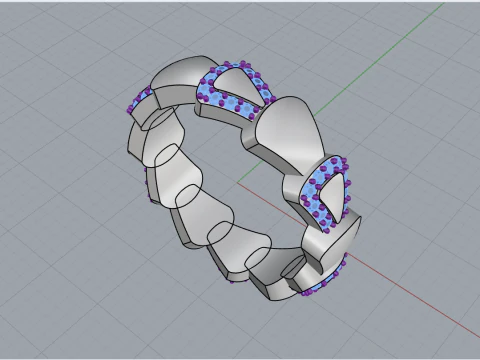 Wedding ring model 896 3D Print Model