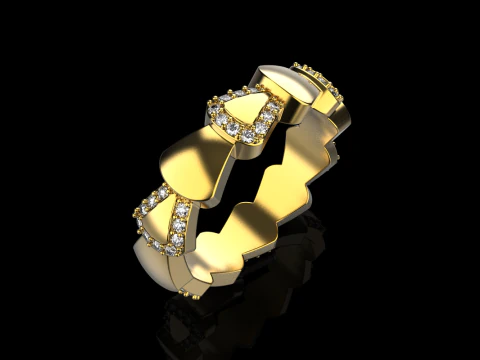 Wedding ring model 896 3D Print Model