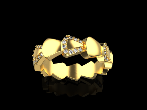 Wedding ring model 896 Modèles 3D en vedette