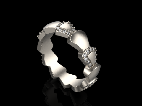 Wedding ring model 896 Modèles 3D en vedette