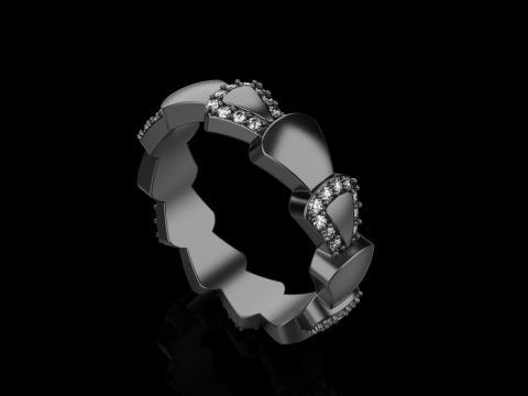 Wedding ring model 896 Modèles 3D en vedette