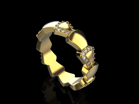 Wedding ring model 896 Modèles 3D en vedette