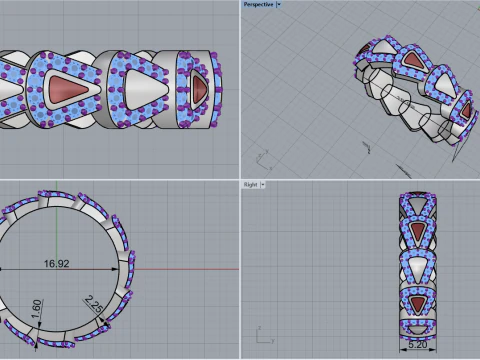 Wedding ring model 894 3D Print Model