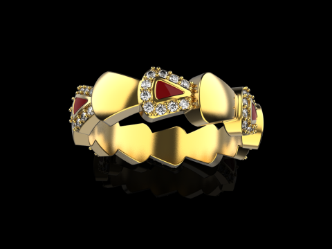 Whale tail ring model 893 3D printmodel