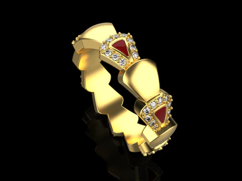 Whale tail ring model 893 3D Print Model