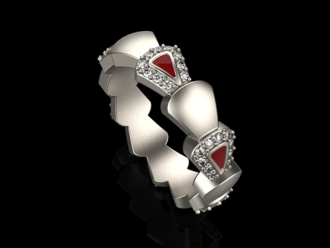 Whale tail ring model 893 3D Print Model