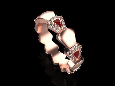 Whale tail ring model 893 3D Print Model
