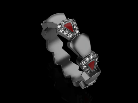 Whale tail ring model 893 3D Print Model