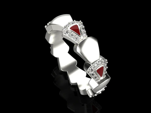 Whale tail ring model 893 3D Print Model