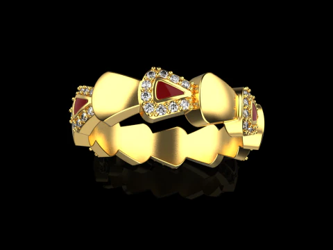 Whale tail ring model 893 3D Print Model