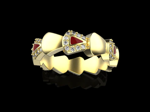 Whale tail ring model 893 3D Print Model