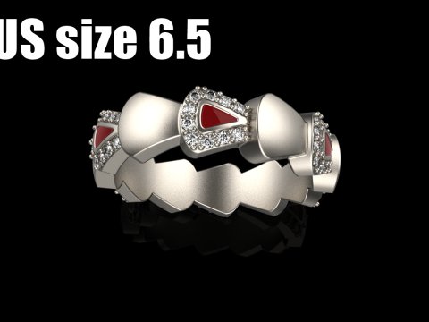 Whale tail ring model 893 3D प्रिंट मॉडल