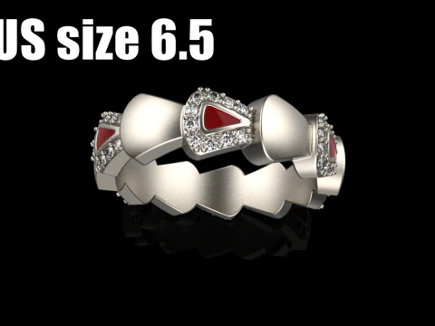 Whale tail ring model 893 3D Print Model