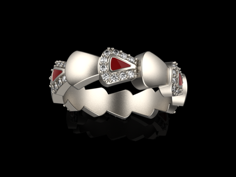 Whale tail ring model 893 3D प्रिंट मॉडल