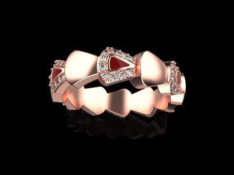 Whale tail ring model 893 3D Print Model