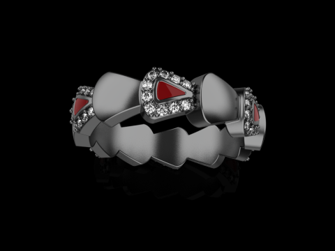 Whale tail ring model 893 3D प्रिंट मॉडल