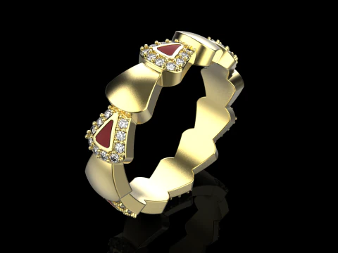 Whale tail ring model 893 3D Print Model