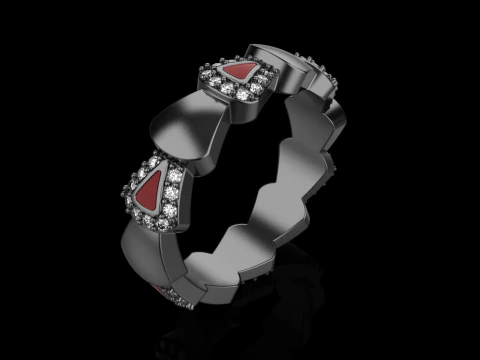 Whale tail ring model 893 3D Print Model