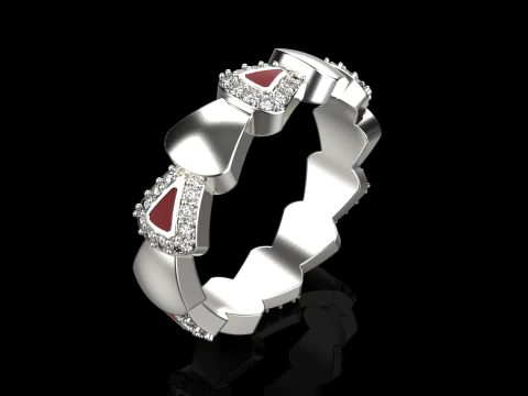Whale tail ring model 893 3D Print Model