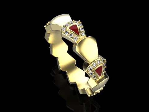 Whale tail ring model 893 3D Print Model