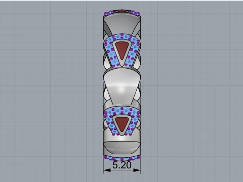Whale tail ring model 893 3D Print Model