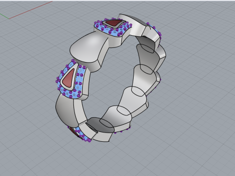 Whale tail ring model 893 3D प्रिंट मॉडल
